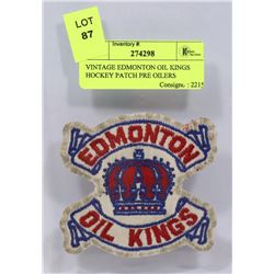VINTAGE EDMONTON OIL KINGS HOCKEY PATCH PRE OILERS