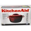 Image 1 : KITCHEN AID 3.5Q ENAMELED CAST IRON COVERED DUTCH