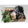 Image 1 : BOX OF SHOW HOME DECORATIVE ITEMS INCLUDING FAUX