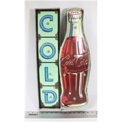 BATTERY OPERATED COCA-COLA SIGN 12 X 21-1/2 TALL