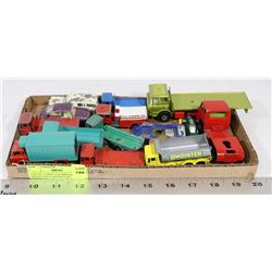 LOT OF 15 VINTAGE DIECAST MINIATURE CARS/TRUCKS