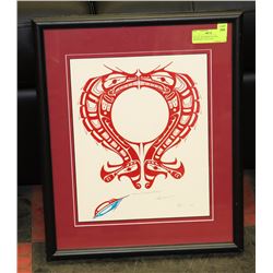 NATIVE ARTWORK BY FRED ANDERSON NUMBERED 102/250