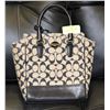 Image 1 : AUTHENTIC COACH PURSE, BLACK AND TAN