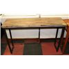 Image 1 : WOOD STYLE AND METAL SOFA TABLE, 49"X15"X31.5"