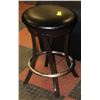 Image 1 : METAL AND WOOD SWIVEL BAR STOOL . FURNITURE