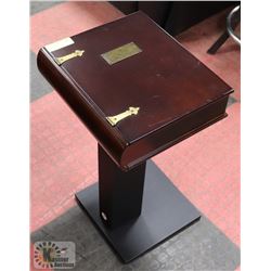 BOOK HOLDER END TABLE, 12"X14"X29.5"