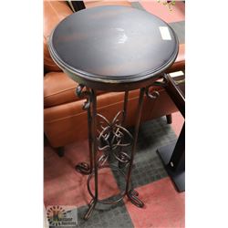 ORNATE PLANT STAND, 15" DIAMETER X 39.5" HIGH