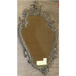 ESTATE ORNATE CAST METAL SMALL WALL MIRROR