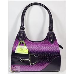 PURPLE PRINCESS FLORENCE SNAKE SKIN STYLE SHOULDER