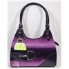 Image 1 : PURPLE PRINCESS FLORENCE SNAKE SKIN STYLE SHOULDER