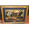 Image 1 : OAK FRAMED PRINT BY GENE STOCKS, 27" X 36".