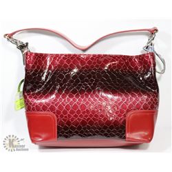 RED PRINCESS FLORENCE SNAKE SKIN STYLE PURSE