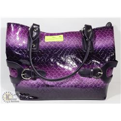 PURPLE PRINCESS FLORENCE SNAKE SKIN STYLE PURSE