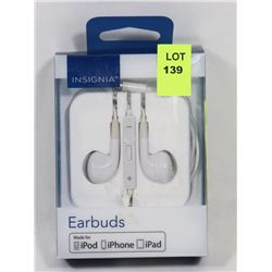 NEW INSIGNIA IPHONE IPAD EARBUDS