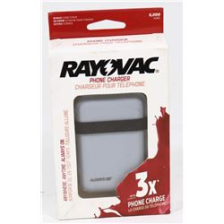 NEW RAYOVAC 6000 MAH POWER BANK