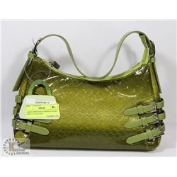 GREEN PRINCESS FLORENCE SNAKE SKIN STYLE PURSE