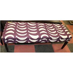 SHOWHOME WHITE AND PURPLE BENCH