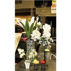 SHOWHOME LOT OF 5 ASSORTED ARTIFICIAL FLOWERS