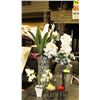 Image 1 : SHOWHOME LOT OF 5 ASSORTED ARTIFICIAL FLOWERS