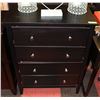 Image 1 : SHOWHOME BLACK 4 DRAWER CHEST OF DRAWERS