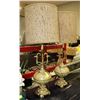 Image 1 : PAIR OF BRASS AND GOLD LAMPS