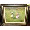 Image 1 : ESTATE OIL ON CANVAS "GIRLS IN A STORM"