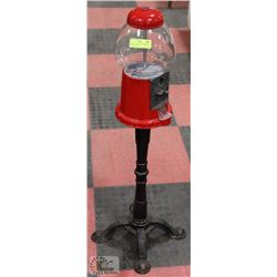 VINTAGE CANDY DISPENSER WITH CAST IRON BASE