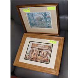 2 PCS OF FRAMED ART;  LIMITED EDITION PETER ETRIL