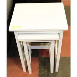 WHITE NESTING TABLE PAIR