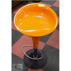 ONE ORANGE ADJUSTABLE STOOL
