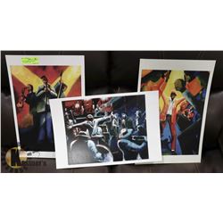 SET OF 3 SIGNED, LTD EDITION COLOR PRINTS -2003 -