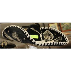 BLACK AND WHITE AND SILVER SOMBRERO