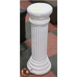 WHITE CERAMIC PEDESTAL - 30" TALL. HOME DÉCOR