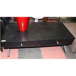 SHOWHOME BLACK COFFEE TABLE WITH DRAWERS