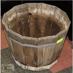 LARGE CEDAR PLANTER - 21"DIAMETER X 15"H.