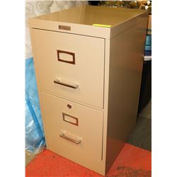COMMANDER 2 DRAWER FILING CABINET NO KEYS