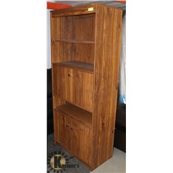 WOOD BOOKSHELF, 30.5"X15.5"X77".