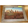 Image 1 : BARNWOOD FRAMED LITHOGRAPH "PIPE OF PEACE"