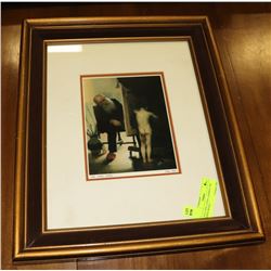 PAUL PEEL LITHOS FRAMED "THE TIRED MODEL"