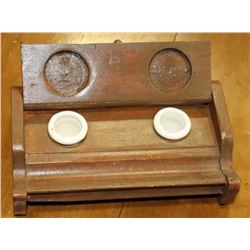 INKWELL WITH PORCELAIN INK POTS