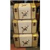 Image 1 : SET OF 3 NESTING WOOD & FABRIC DUCKS