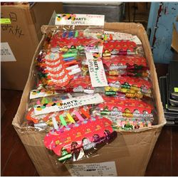 BOX OF NEW PARTY SUPPLIES ON CHOICE