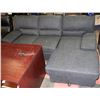 Image 1 : GREY FABRIC SECTIONAL CONVERTS INTO A BED