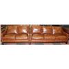 Image 1 : NEW BROWN LEATHERETTE 79" SOFA WITH 55" LOVE SEAT