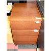 Image 1 : 2 DRAWER WOOD DESK CABINET, 1 FILE DRAWER