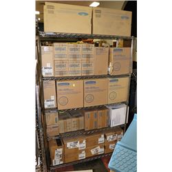 METRO RACK FILLED WITH ASSORTED TOILET PAPER