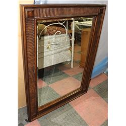 SHOWHOME WOOD TONE FRAMED MIRROR