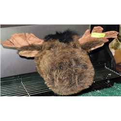 PLUSH STUFFED MOOSE HEAD WALL HANGING