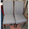 Image 1 : PAIR OF GREY FABRIC SHOWHOME SIDECHAIRS