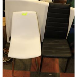 2 BLACK AND WHITE SHOW HOME CHAIRS